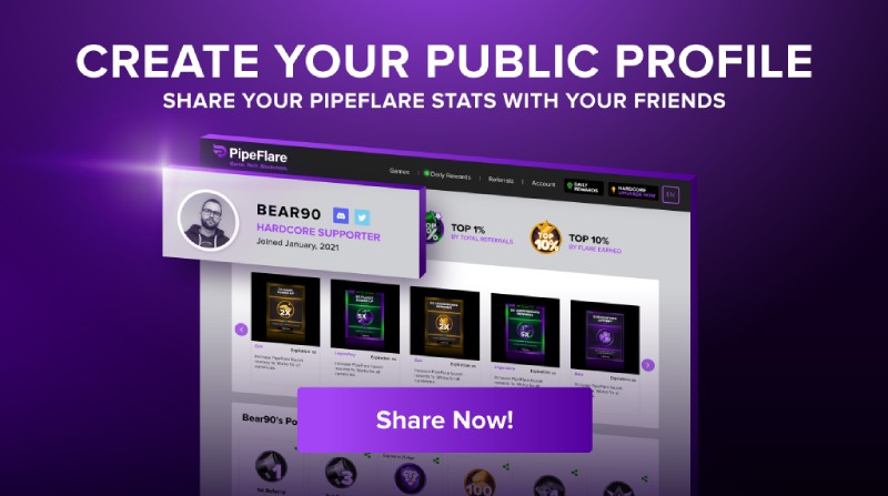 Create your public profile on PipeFlare